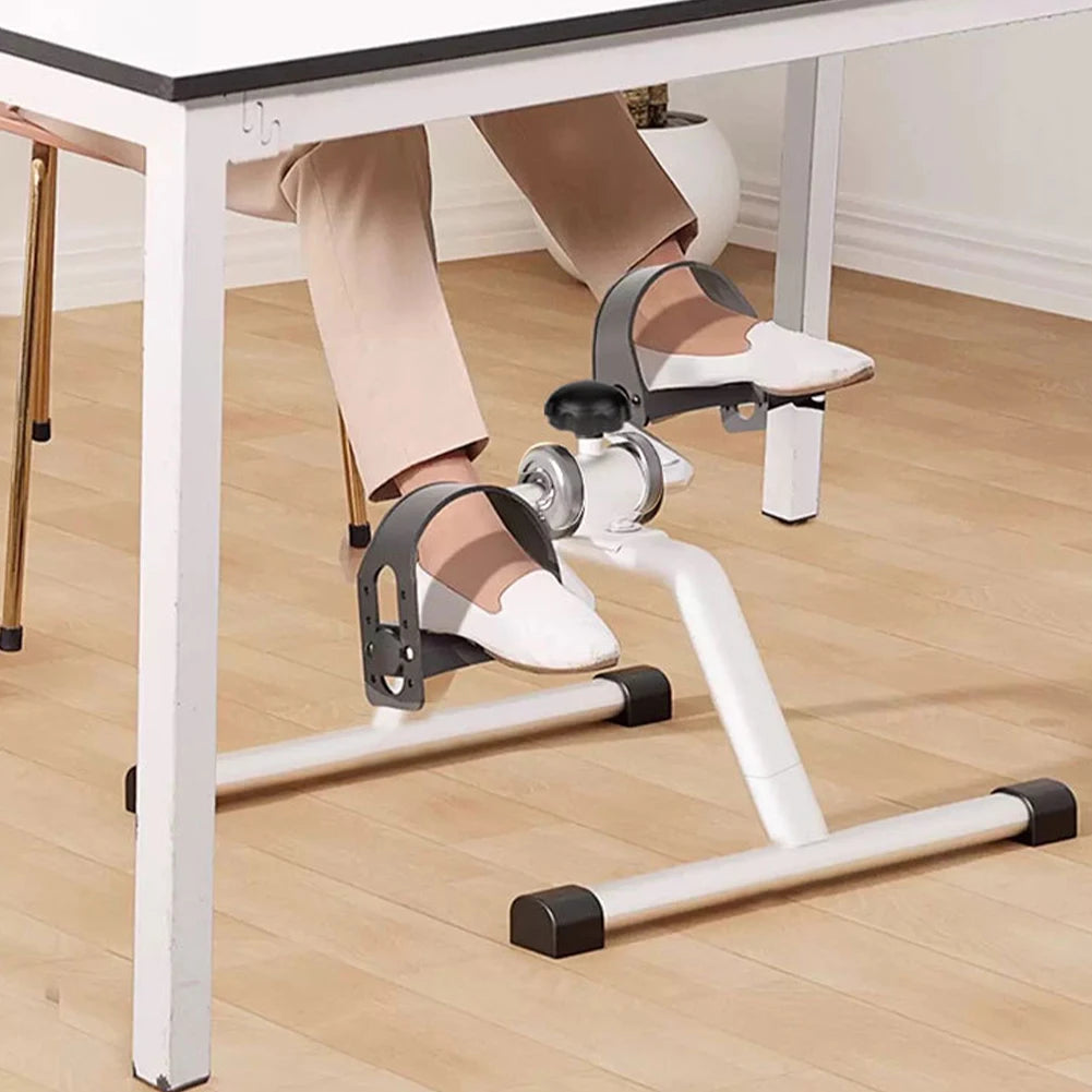 Portable Pedal Exerciser Under Desk Bike Pedal Exerciser Non Slip Foot Peddler Machine Mini Bicycle Trainer for Home Exercise