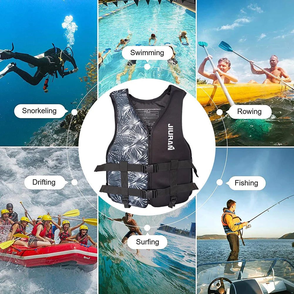 Adjustable Buoyancy Survival Suit Neoprene Warm Water Sports Life Jacket Wear-resistant Multipurpose for Swimming Sea Fishing