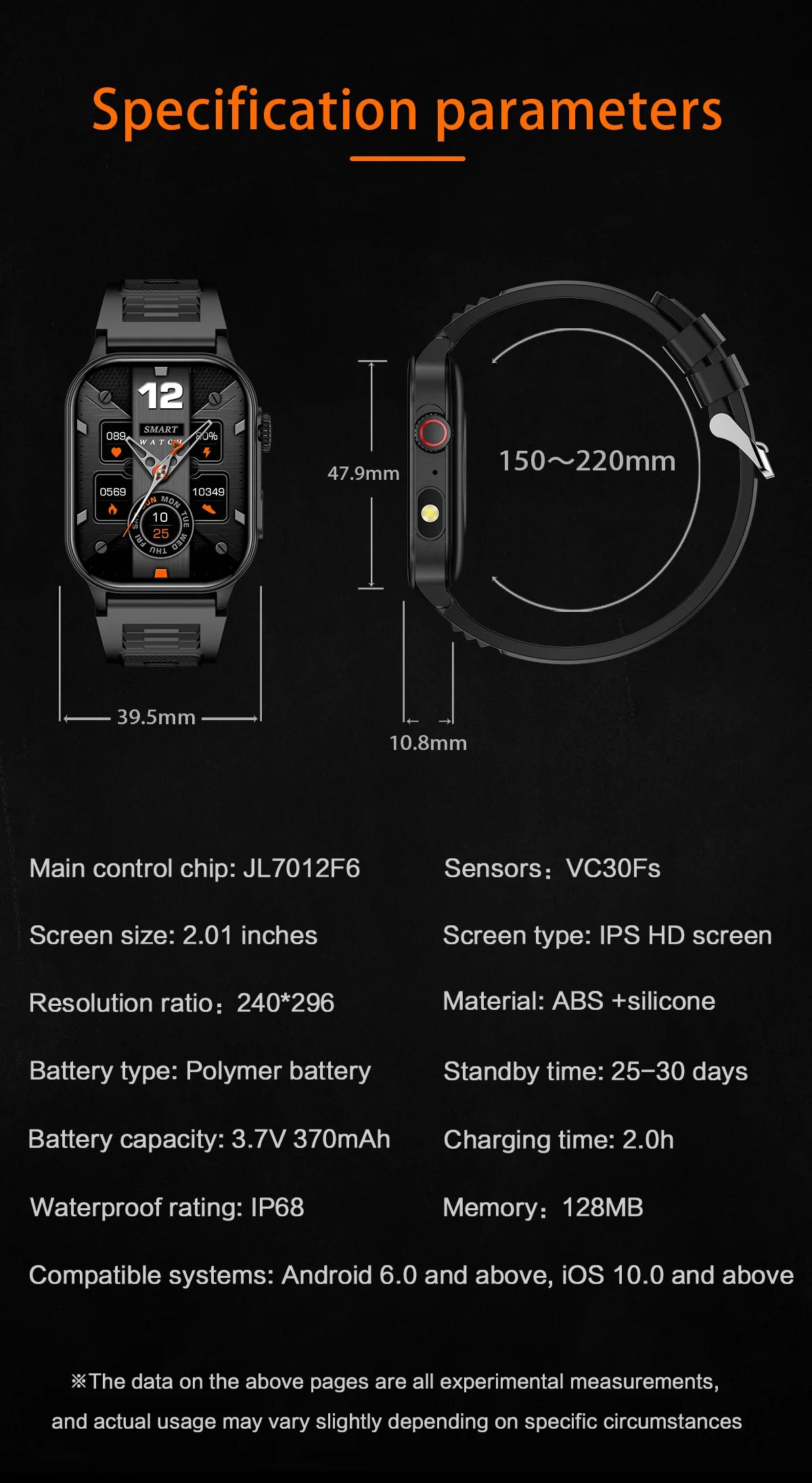 LIGE Smart Watch for Men 3ATM Waterproof Bluetooth Call Health Monitor With Flashlight 370mahBattery 100+Sport Mode Smartwatches