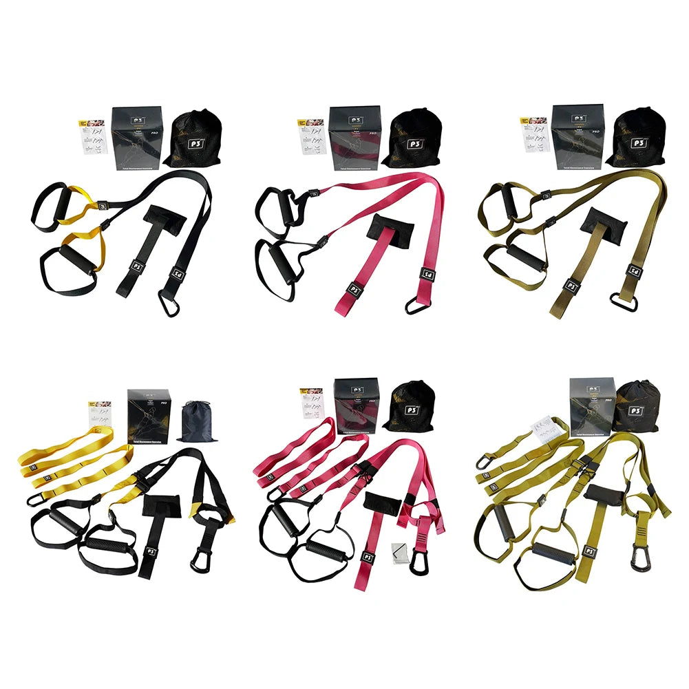 Suspension Trainer System Resistance Trainer Fitness Straps Multi-Function Bodyweight Resistance Bands for Full Body Workout