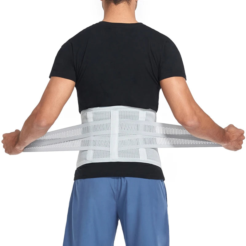 Men Waist Support Belt For Back Pain Waist Trainer Trimmer Belt Gym Waist Protector Weight Lifting Sport Body Shaper Corset Faja