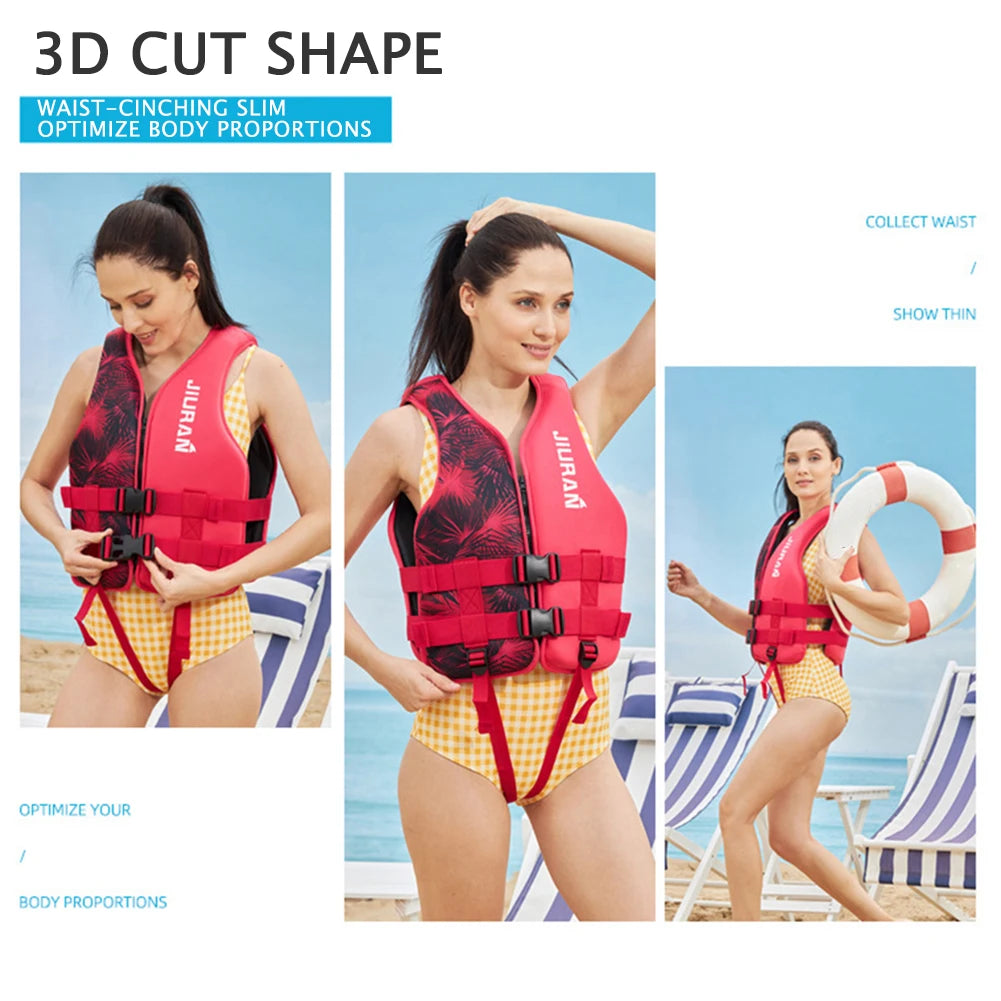 Adjustable Buoyancy Survival Suit Neoprene Warm Water Sports Life Jacket Wear-resistant Multipurpose for Swimming Sea Fishing