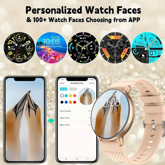 SENBONO 2025 Women's Smart Watch Bluetooth Call Fitness Tracker 100+ Sport Mode IP67 Waterproof Smartwatch Women for Android IOS