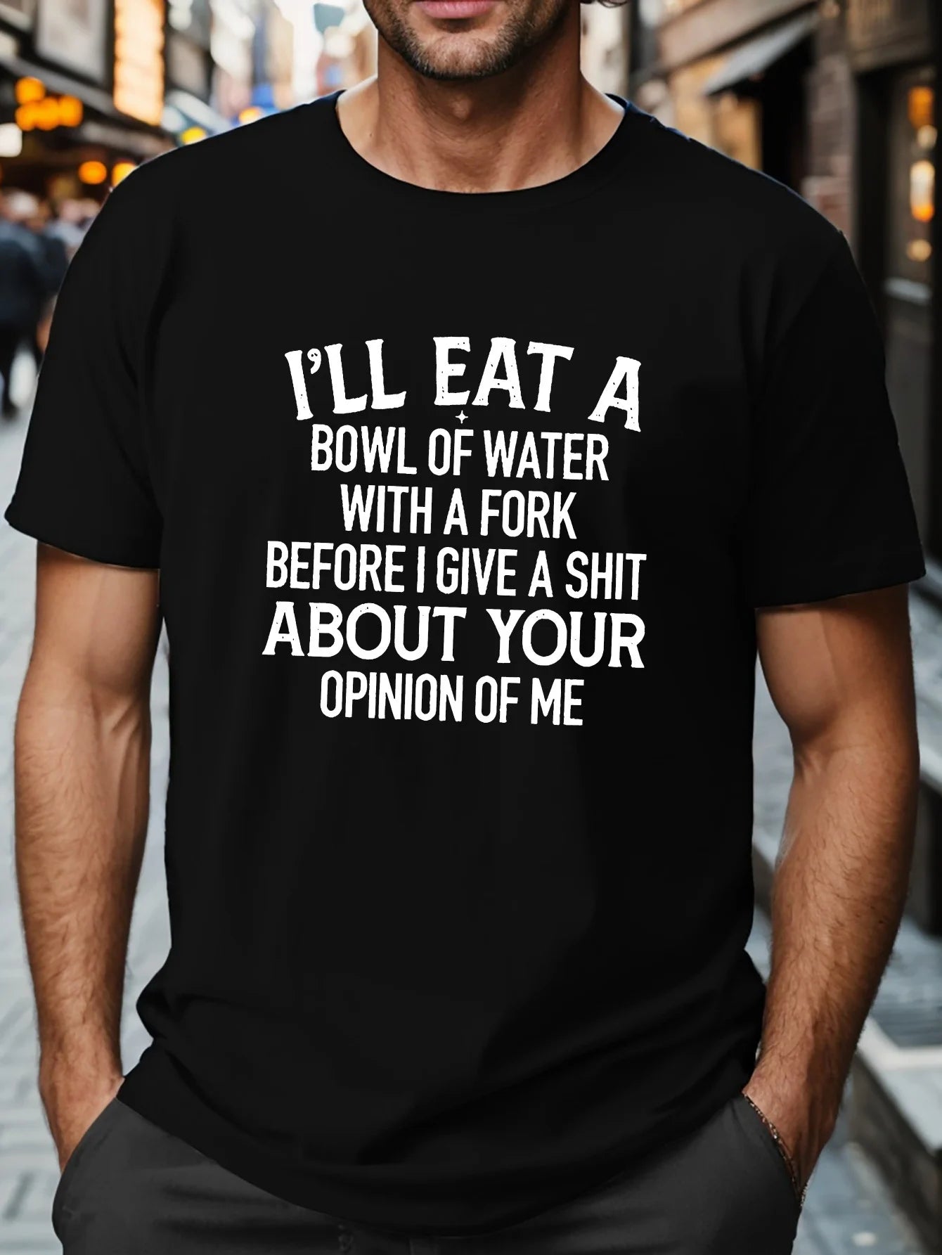 Summer Men's Front Printed Short Sleeve T-Shirt Top Comfortable Breathable Fabric Casual Sports Style View
