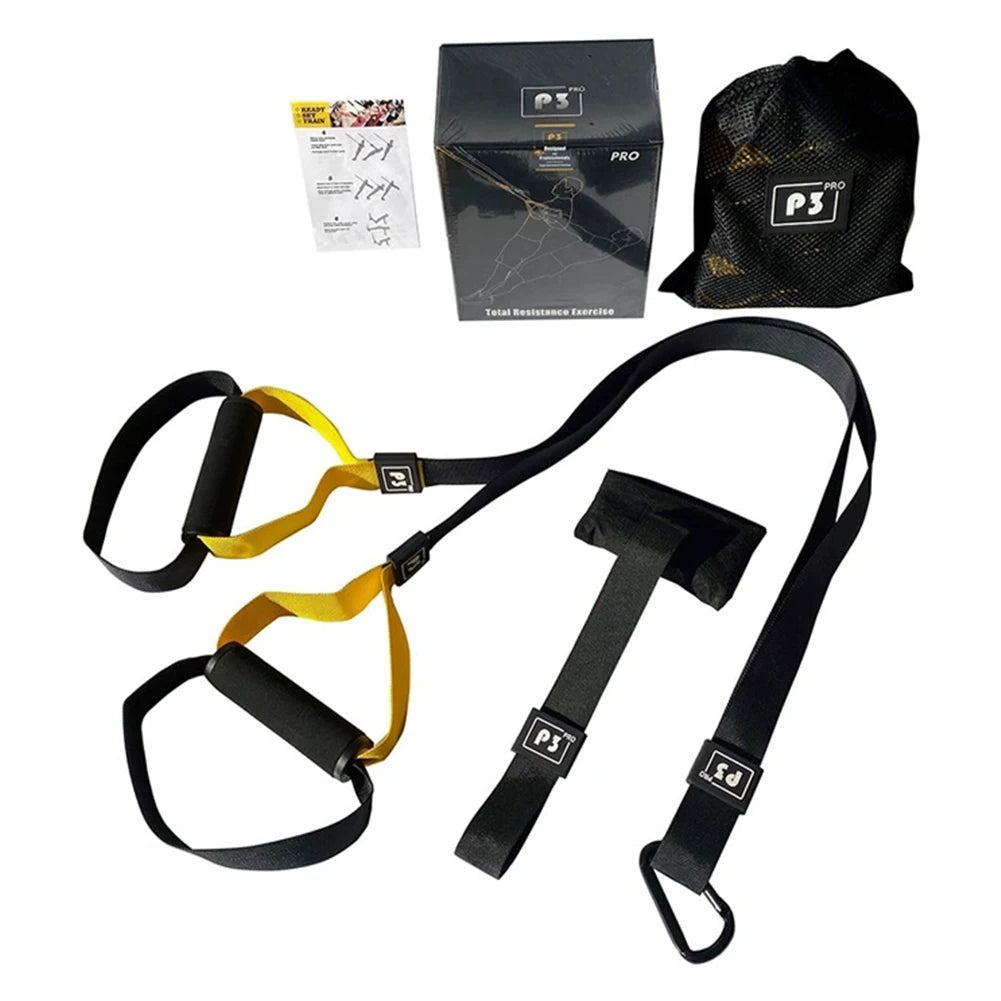 Suspension Trainer System Resistance Trainer Fitness Straps Multi-Function Bodyweight Resistance Bands for Full Body Workout