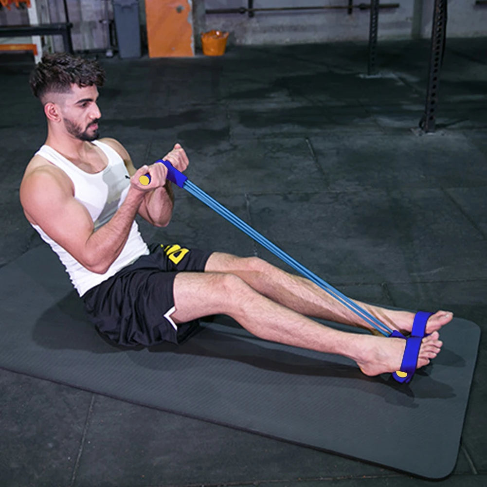 Pedal Pulling Resistance Band Sit-up Assistant with Slimming Belly Female Fitness Yoga Equipment Household Fitness Pulling Rope