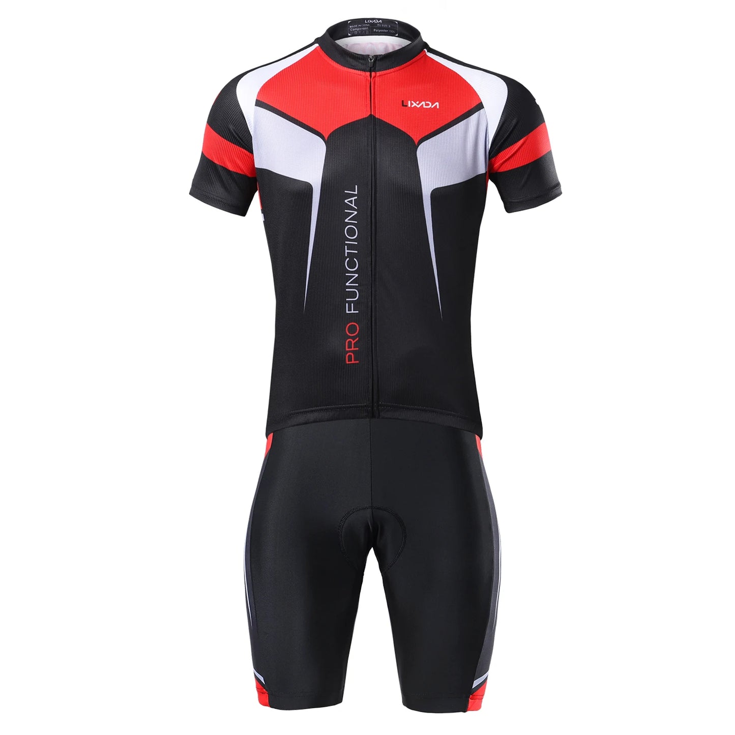 Men Breathable Quick Dry Comfortable Short Sleeve Jersey + Padded Shorts Cycle Clothing Set Riding Sportswear