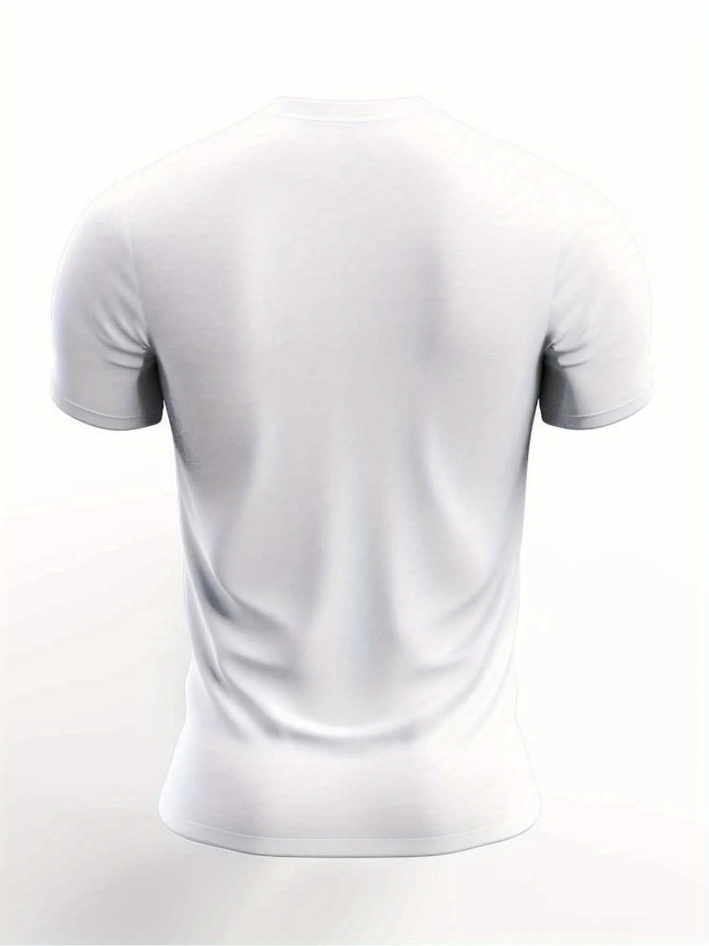 Summer Men's Front Printed Short Sleeve T-Shirt Top Comfortable Breathable Fabric Casual Sports Style View