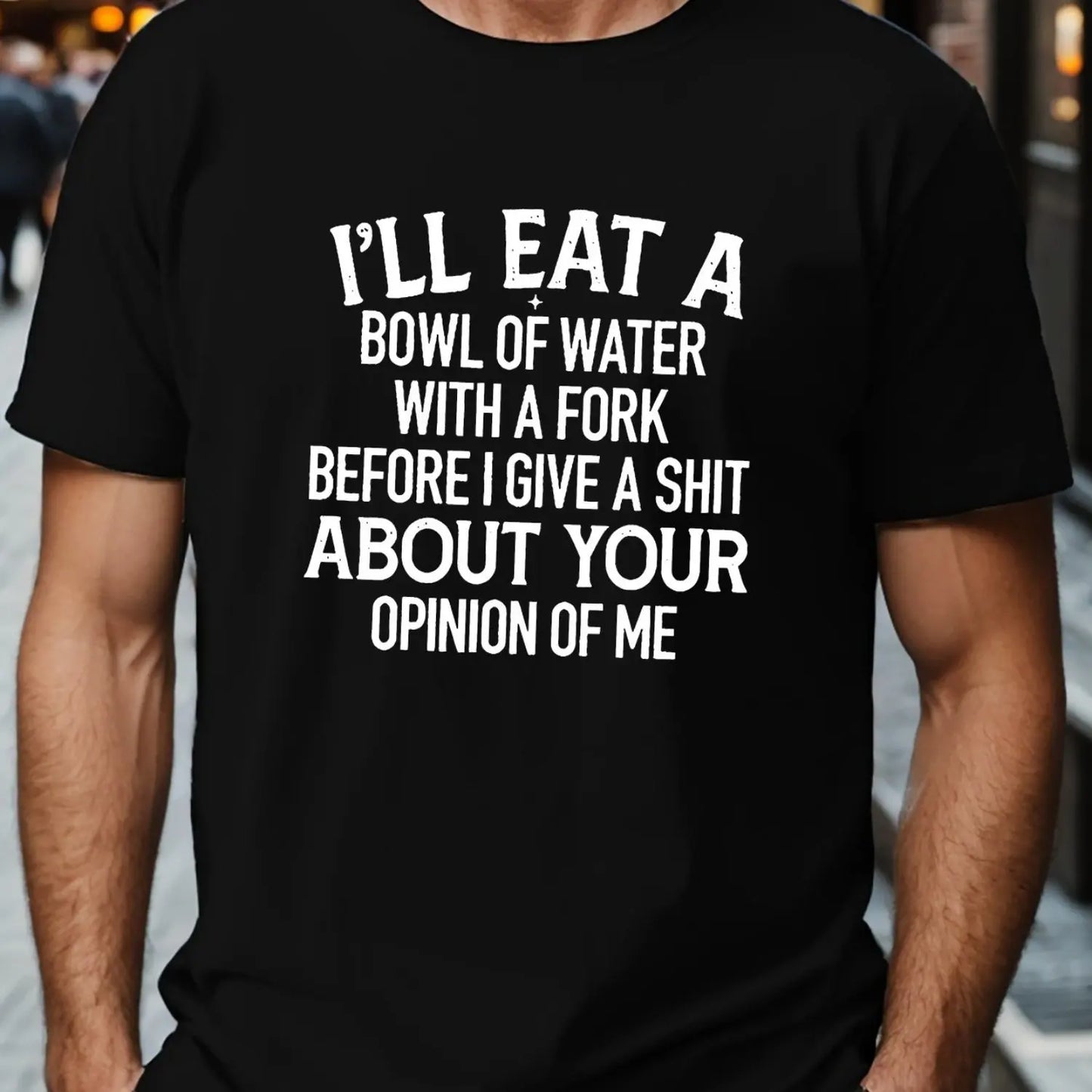 Summer Men's Front Printed Short Sleeve T-Shirt Top Comfortable Breathable Fabric Casual Sports Style View