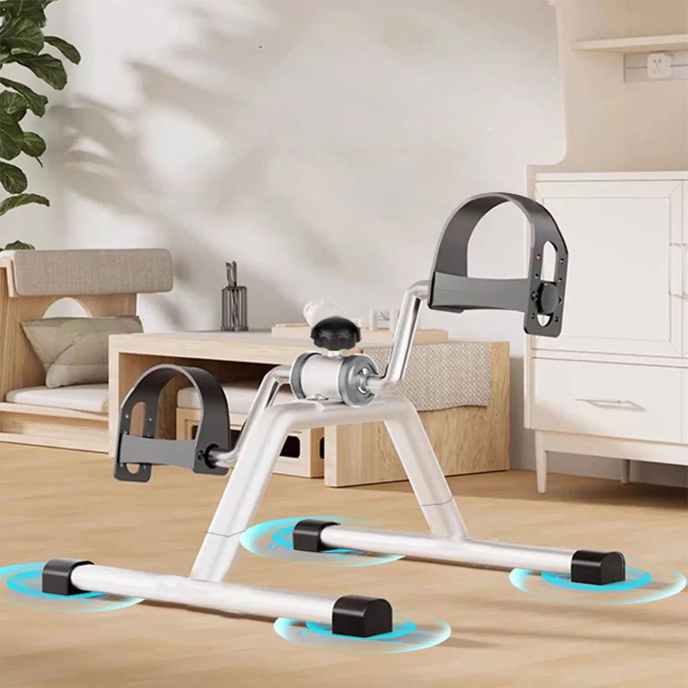 Portable Pedal Exerciser Under Desk Bike Pedal Exerciser Non Slip Foot Peddler Machine Mini Bicycle Trainer for Home Exercise
