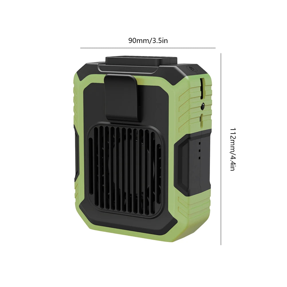 Portable Mini Waist Fan USB Rechargeable 4000mAh Clip Fan Emergency Power Bladeless Cooler for Outdoor Activities