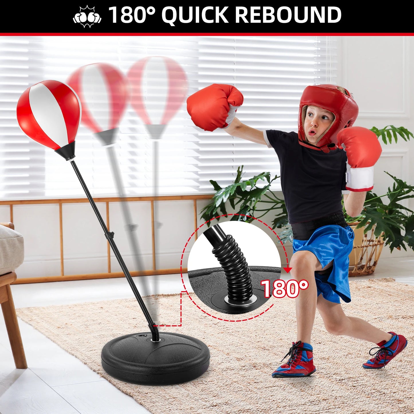 Training Boxing Ball Children Punching Bag Ball Kids Boxing Response Gloves Sport Musculation Training Home Gym Toys Gifts Boys
