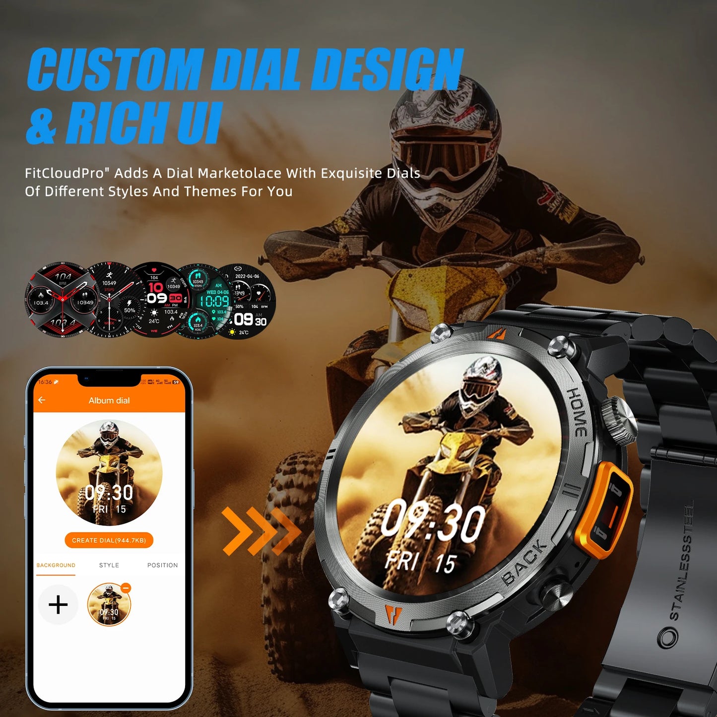 LaNikar 2025 KE3 Bluetooth Call Smart Watch Men Full Touch Screen Health Monitor With steel ring Men SmartWatch For IOS Android