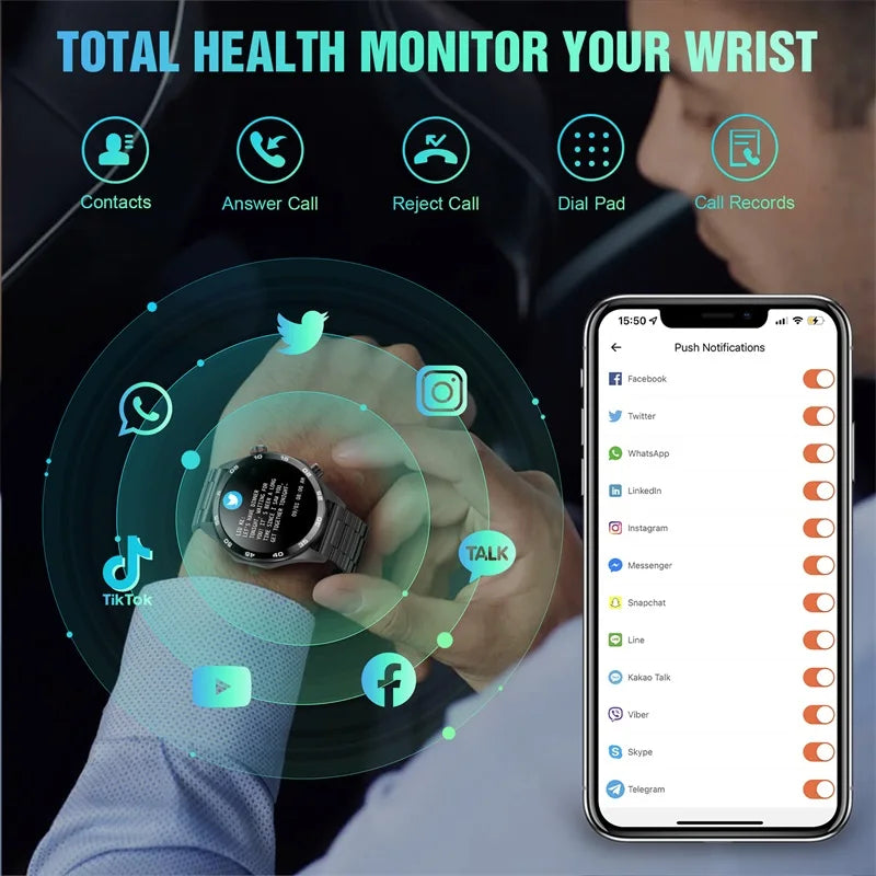 AI Voice Smartwatch Equipped With Flashlight Illumination And 500mah Ultra Long Battery Life - Suitable For Fitness Tracking