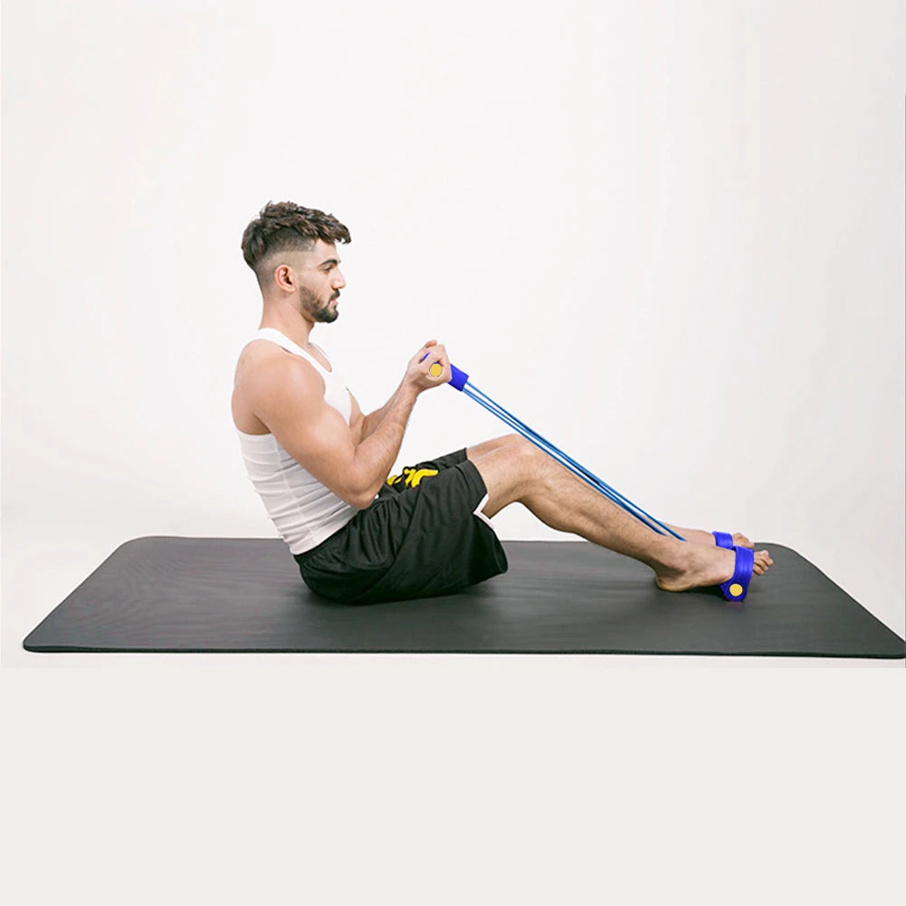 Pedal Pulling Resistance Band Sit-up Assistant with Slimming Belly Female Fitness Yoga Equipment Household Fitness Pulling Rope