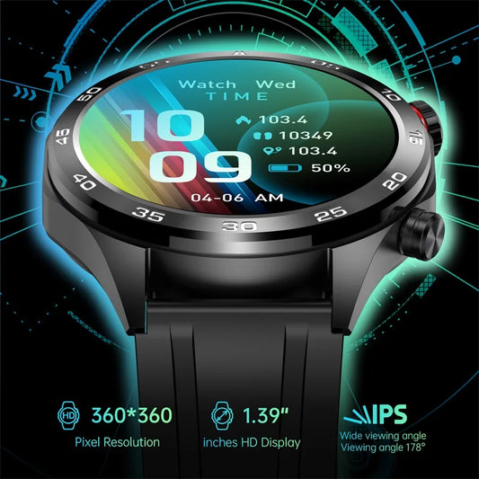 AI Voice Smartwatch Equipped With Flashlight Illumination And 500mah Ultra Long Battery Life - Suitable For Fitness Tracking