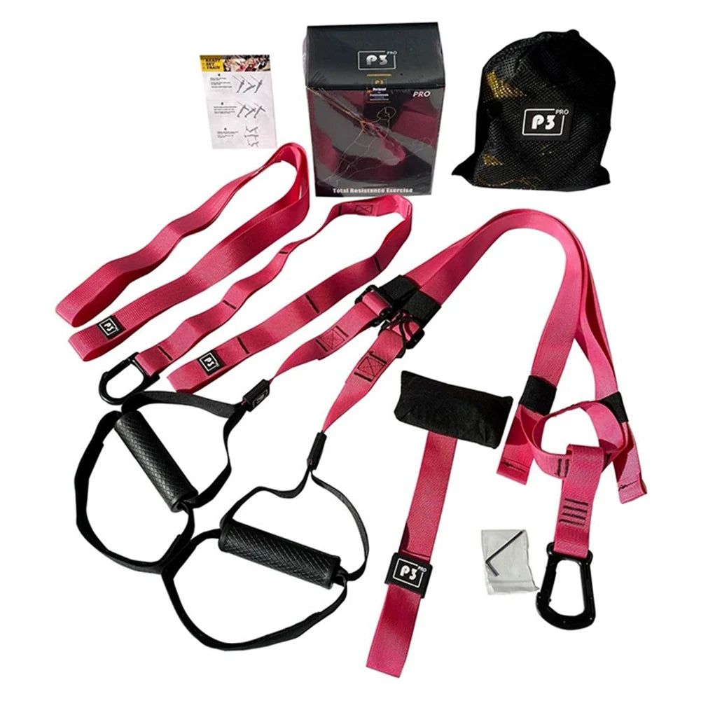 Suspension Trainer System Resistance Trainer Fitness Straps Multi-Function Bodyweight Resistance Bands for Full Body Workout