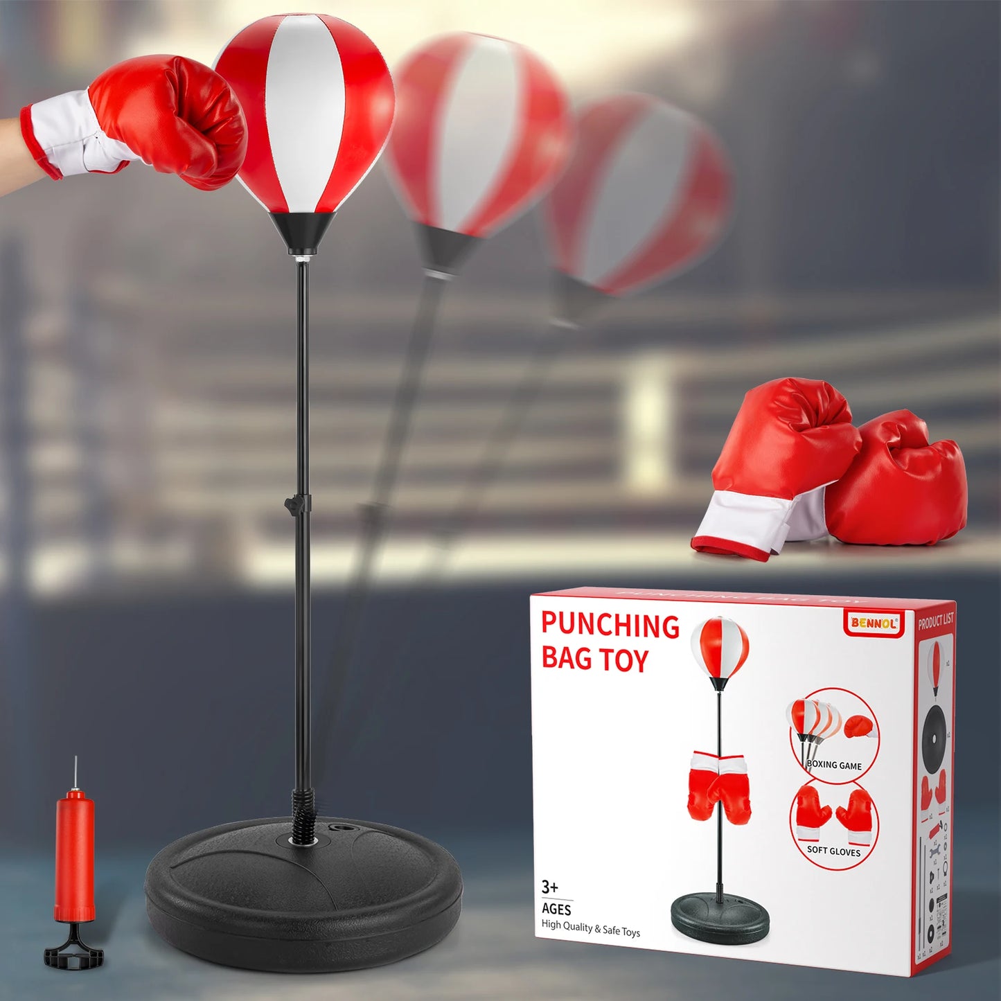 Training Boxing Ball Children Punching Bag Ball Kids Boxing Response Gloves Sport Musculation Training Home Gym Toys Gifts Boys