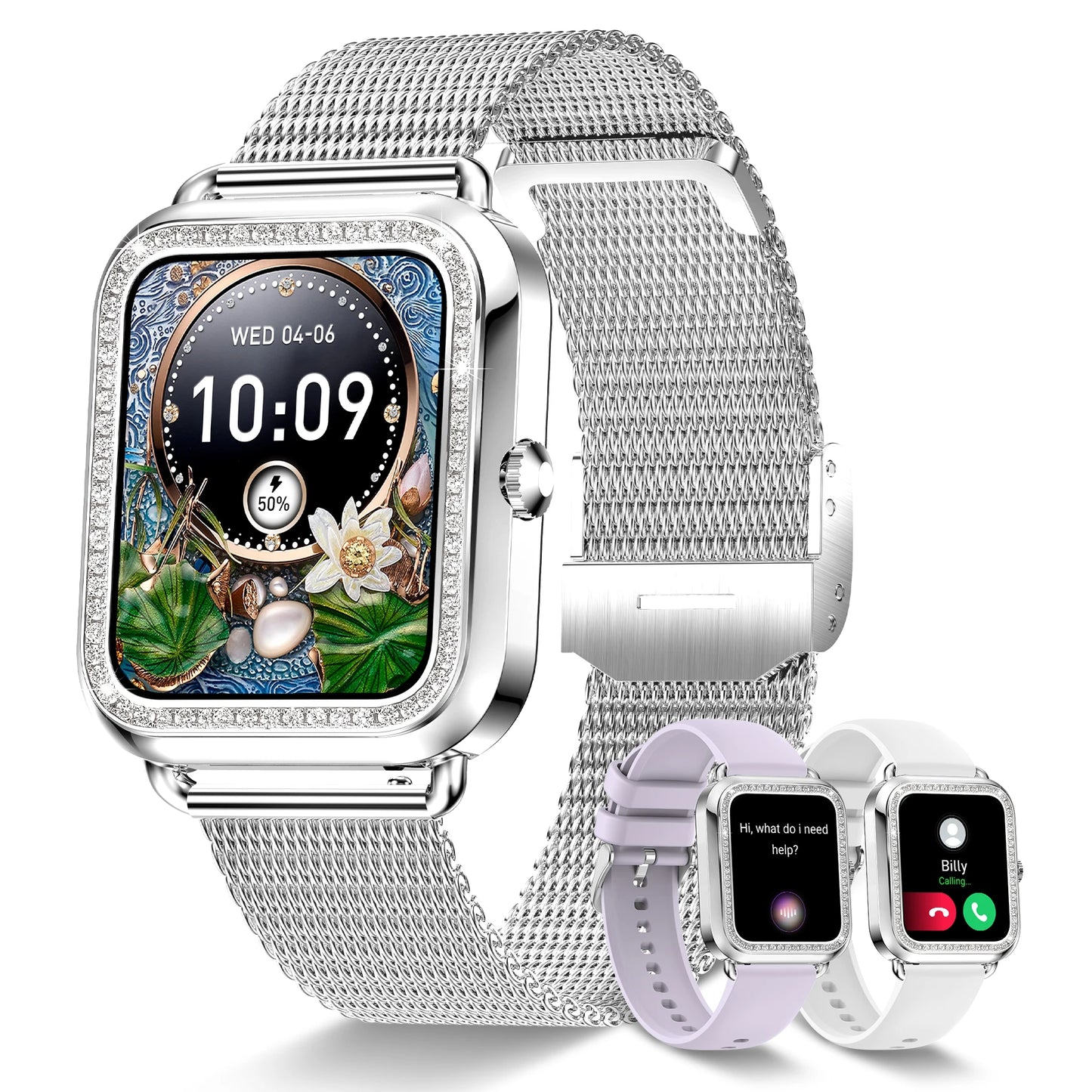 Women's Fashion Wearable Smartwatch (answer/dial), For Android And IPhone, Fitness Watch, AI Voice Function