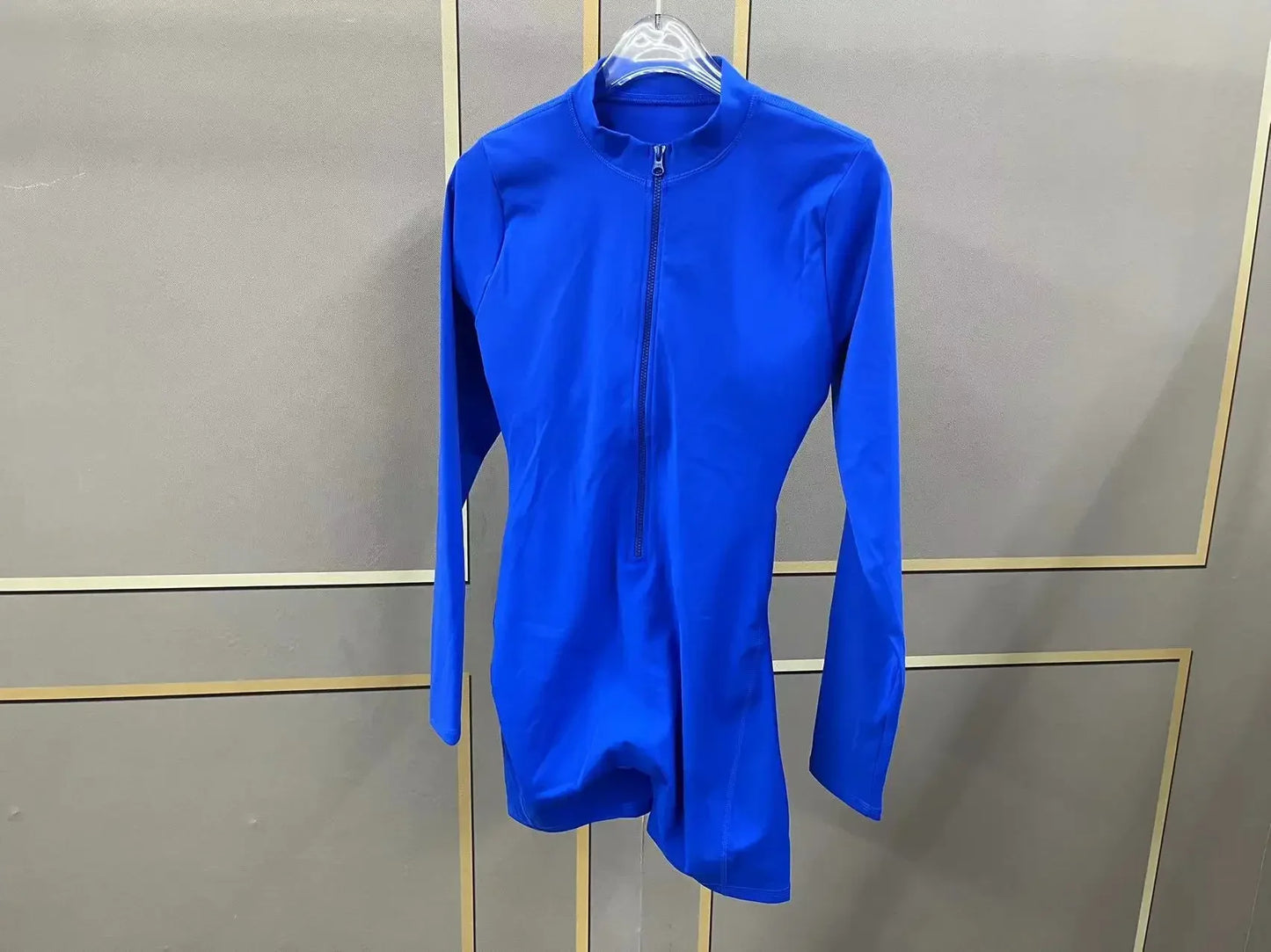 Seamless Yoga Zipper Jumpsuits Sports Fitness Beauty Back Hip-Lifting Long-Sleeved One-Piece Workout Gym Tracksuits for Women
