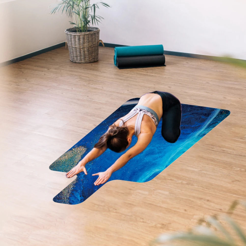 Rubber Yoga Meditation Pad Anti-Slip Pilates Gymnastics Mat Soft Breathable Portable High-Temperature Resistant Sports Equipment