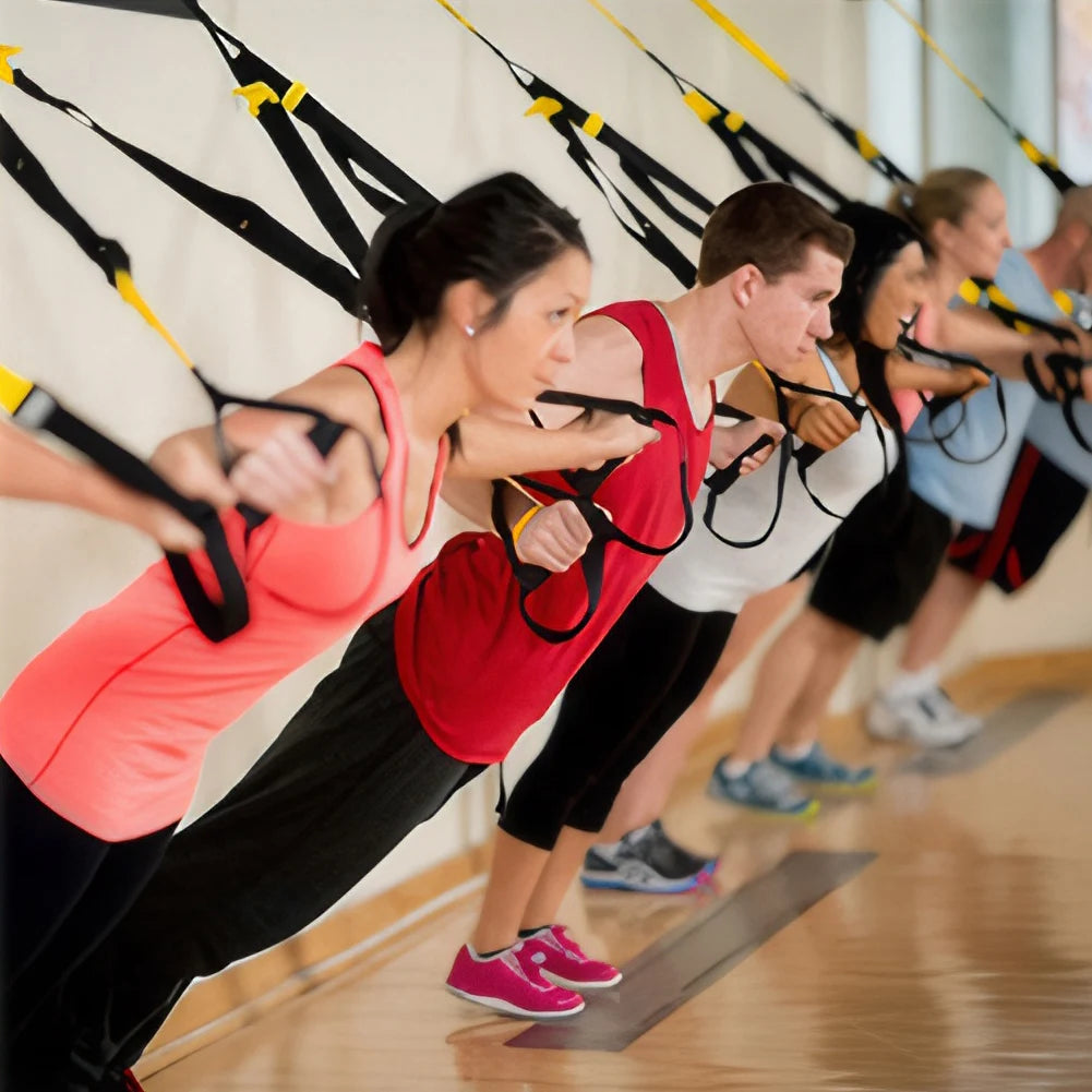 Suspension Trainer System Resistance Trainer Fitness Straps Multi-Function Bodyweight Resistance Bands for Full Body Workout