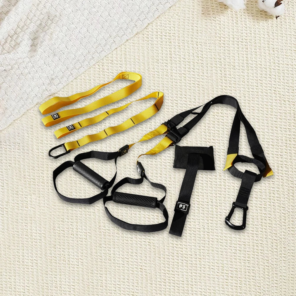 Suspension Trainer System Resistance Trainer Fitness Straps Multi-Function Bodyweight Resistance Bands for Full Body Workout