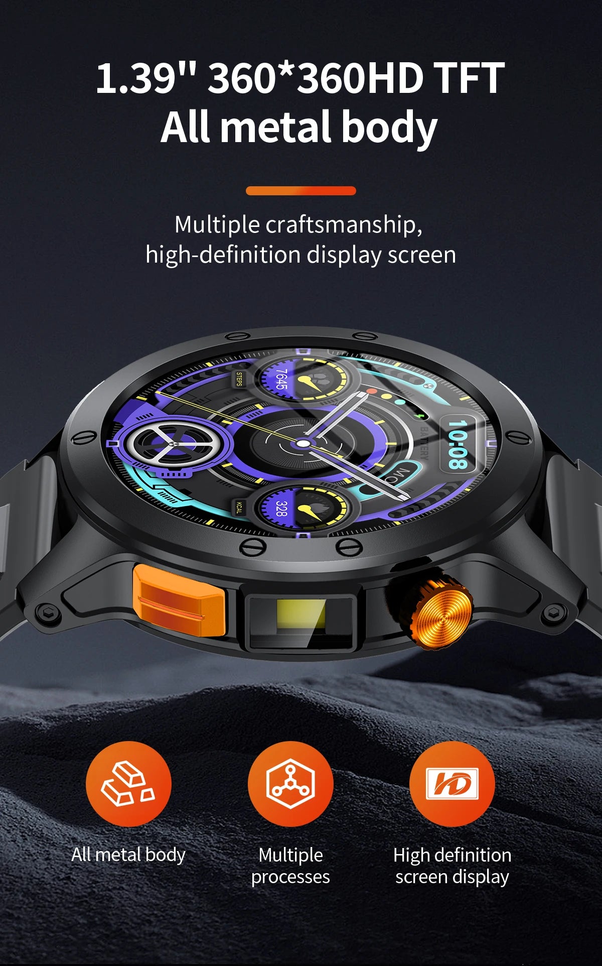 LIGE Sports Smart Watch Men LED Flashlight IP68 Waterproof Bluetooth Call Health Watches Voice Assistant Military Smartwatch Men