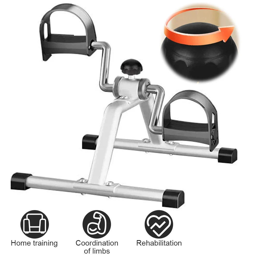 Portable Pedal Exerciser Under Desk Bike Pedal Exerciser Non Slip Foot Peddler Machine Mini Bicycle Trainer for Home Exercise