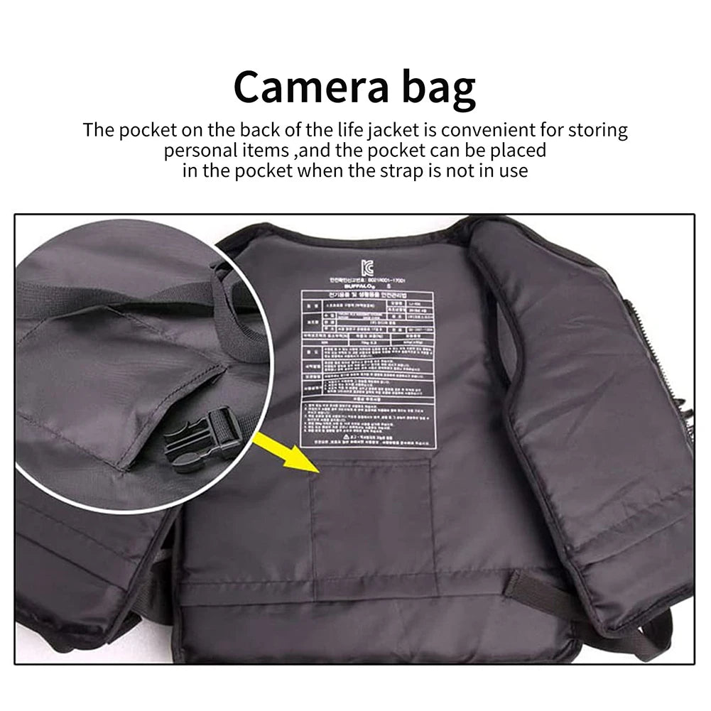 Adjustable Buoyancy Survival Suit Neoprene Warm Water Sports Life Jacket Wear-resistant Multipurpose for Swimming Sea Fishing