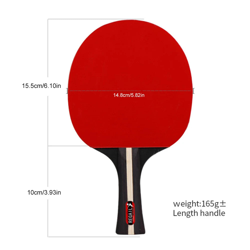 Table Tennis Racket 2 Rackets & 3 Balls Ping Pong Paddles Set Professional 2 Player Ping Pong Set for Beginners Training Game