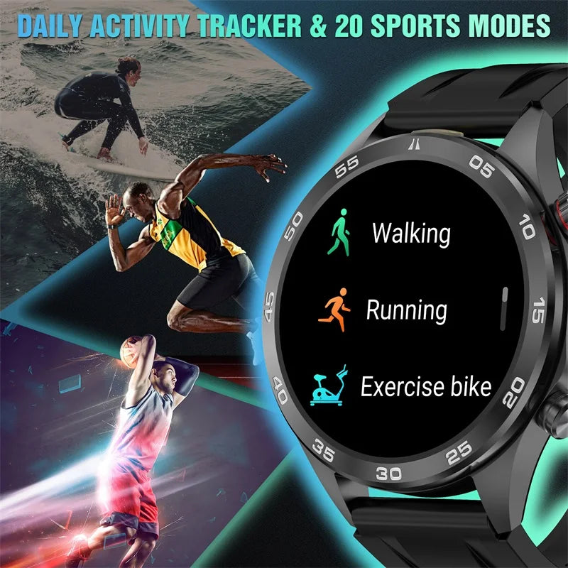AI Voice Smartwatch Equipped With Flashlight Illumination And 500mah Ultra Long Battery Life - Suitable For Fitness Tracking