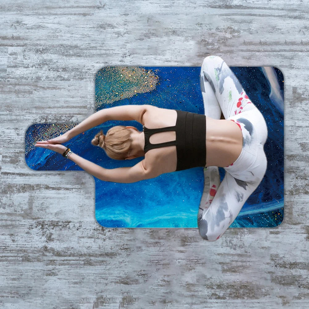Rubber Yoga Meditation Pad Anti-Slip Pilates Gymnastics Mat Soft Breathable Portable High-Temperature Resistant Sports Equipment