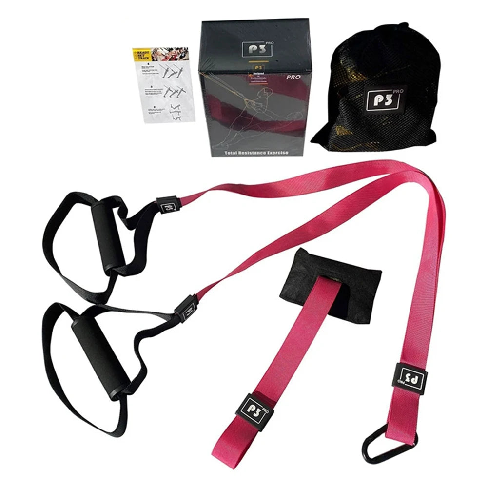 Suspension Trainer System Resistance Trainer Fitness Straps Multi-Function Bodyweight Resistance Bands for Full Body Workout