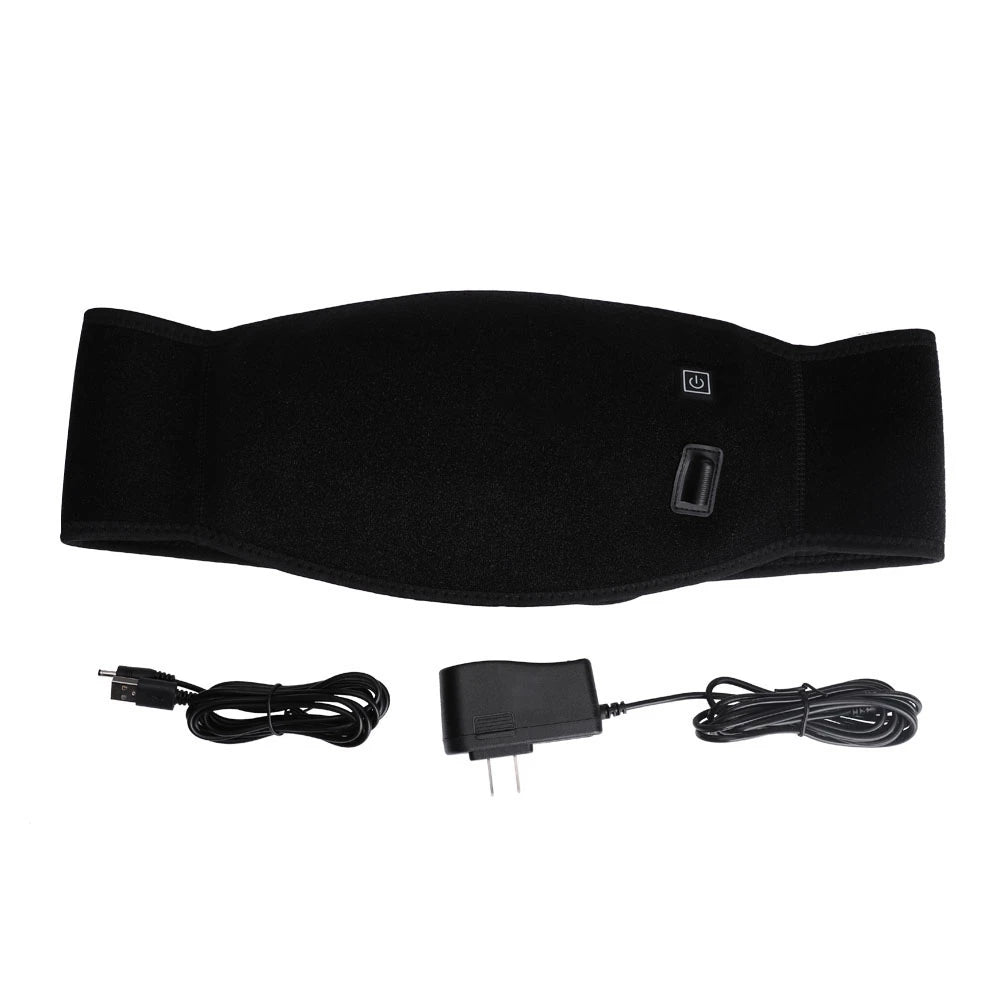 Heating Waist Belt Brace For Pain Relief Lower Back Therapy Lumbar Black