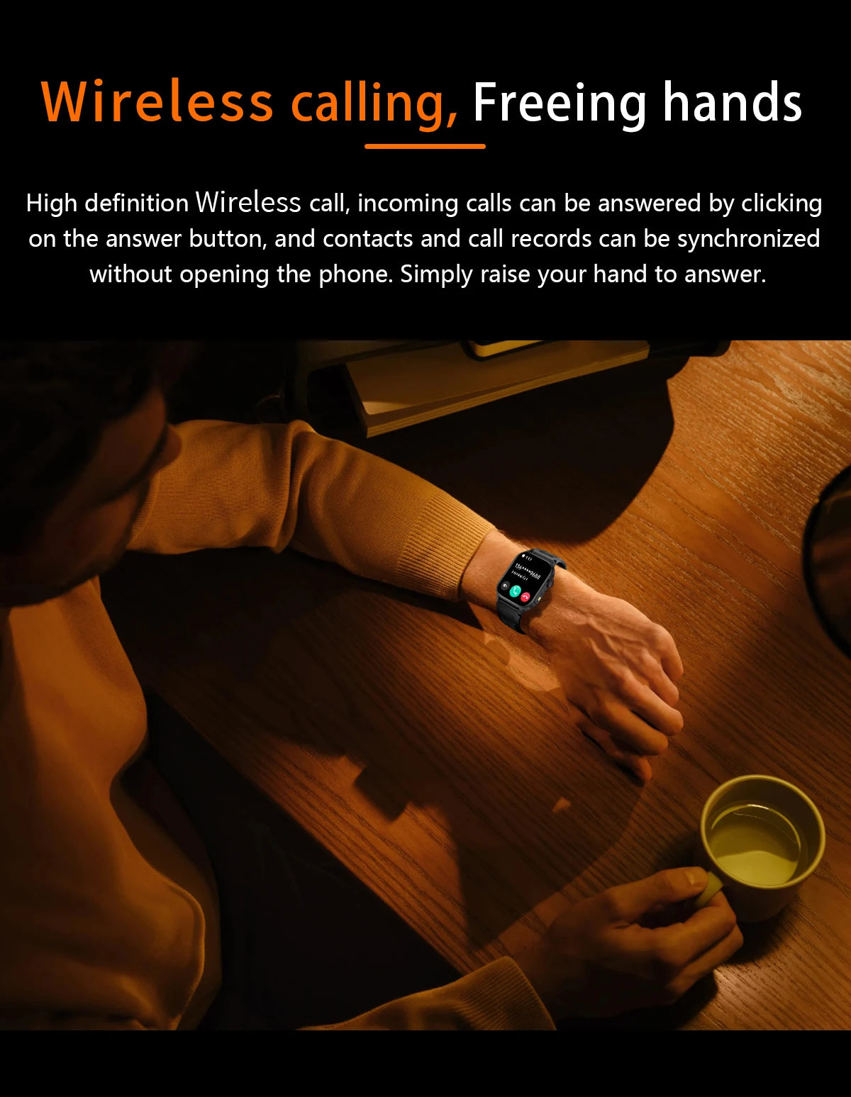 LIGE Smart Watch for Men 3ATM Waterproof Bluetooth Call Health Monitor With Flashlight 370mahBattery 100+Sport Mode Smartwatches