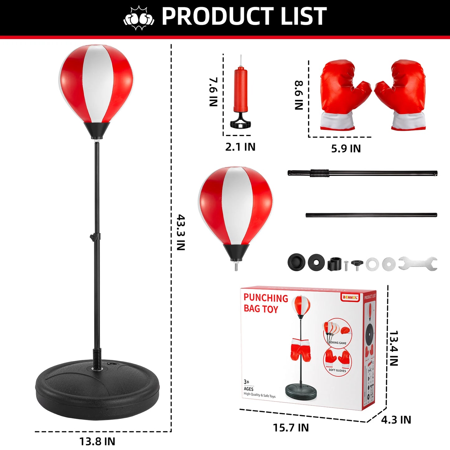 Training Boxing Ball Children Punching Bag Ball Kids Boxing Response Gloves Sport Musculation Training Home Gym Toys Gifts Boys
