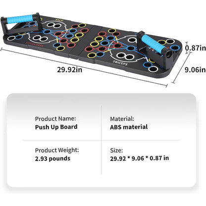 Color Folding Push-up Plate Bracket Multi-mode Adjustable with Chest Abdomen Back Partition Core Muscle Exerciser