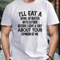 Summer Men's Front Printed Short Sleeve T-Shirt Top Comfortable Breathable Fabric Casual Sports Style View