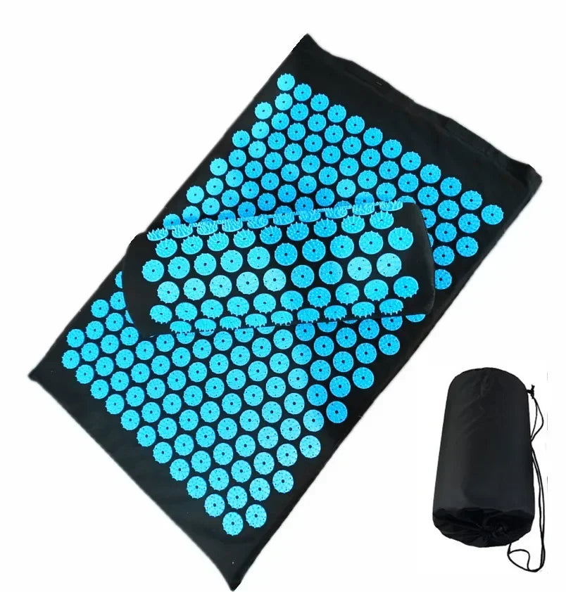 Spike Acupuncture Massage Yoga Mat Cushiont/Pillow Massager (appro.67*42cm)Acupressure Cushion Stress Relieve Back Body Pain Mat