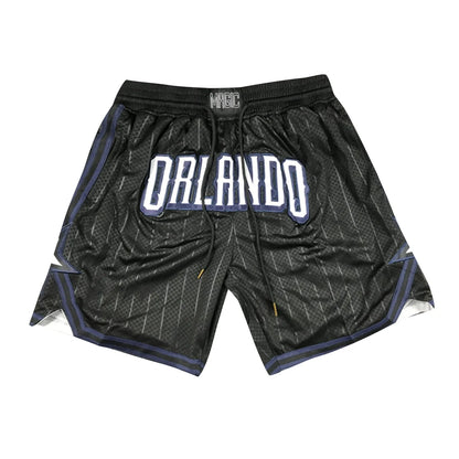 2025 Retro Embroidered Basketball Shorts Men High-Waisted Gym Cropped Shorts - Athletic Streetwear Training Sportswear