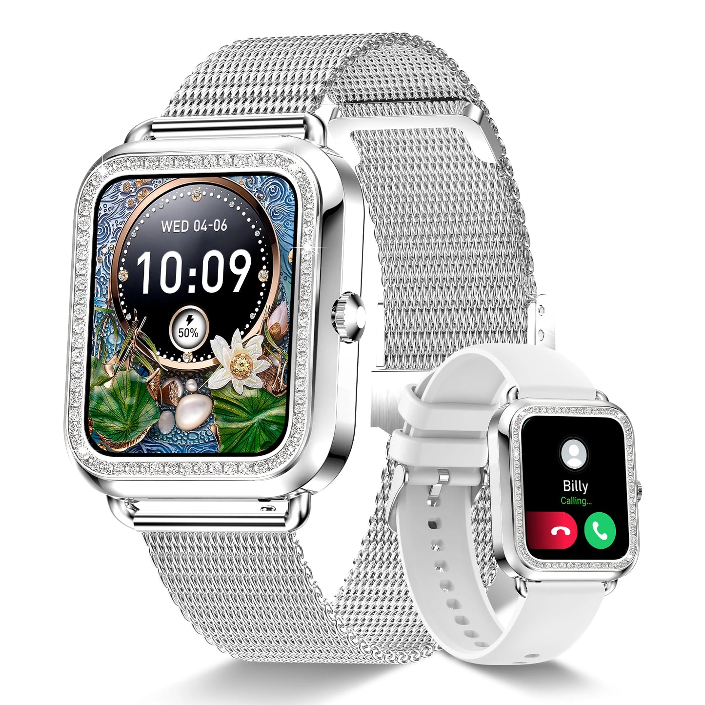 Women's Fashion Wearable Smartwatch (answer/dial), For Android And IPhone, Fitness Watch, AI Voice Function