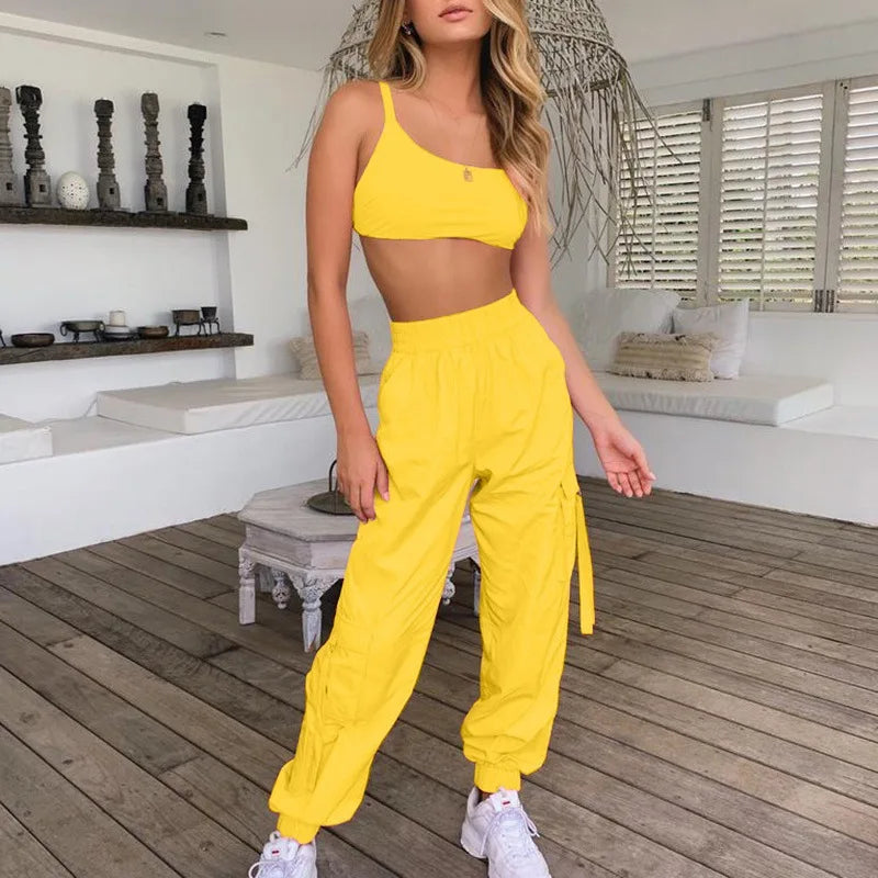 1Set Stylish Tracksuit Contrast Color Hooded Drawstring Sweatshirt Pockets Pants Set for Running Sport Outfit Sports Suit