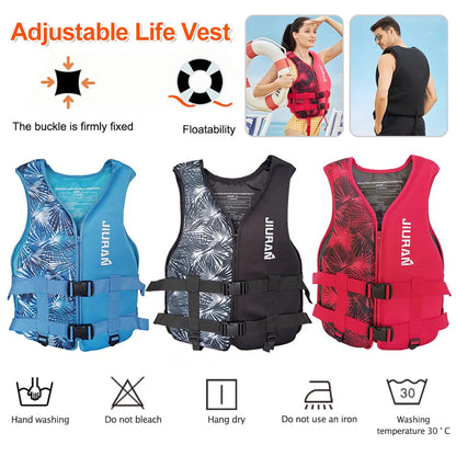 Adjustable Buoyancy Survival Suit Neoprene Warm Water Sports Life Jacket Wear-resistant Multipurpose for Swimming Sea Fishing