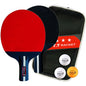 Table Tennis Racket 2 Rackets & 3 Balls Ping Pong Paddles Set Professional 2 Player Ping Pong Set for Beginners Training Game