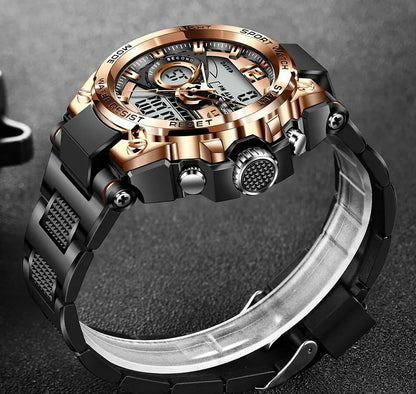 LIGE Men Military Watch Digital 50m Waterproof Wristwatch LED Quartz Clock Sport Watch Male Big Watches Men Relogios Masculino