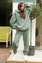 Women Fleece Two Piece Sets Elegant Solid Color Oversized Warm Hoodies and Long Pant Sports Suit Autumn Winter Tracksuit 2023