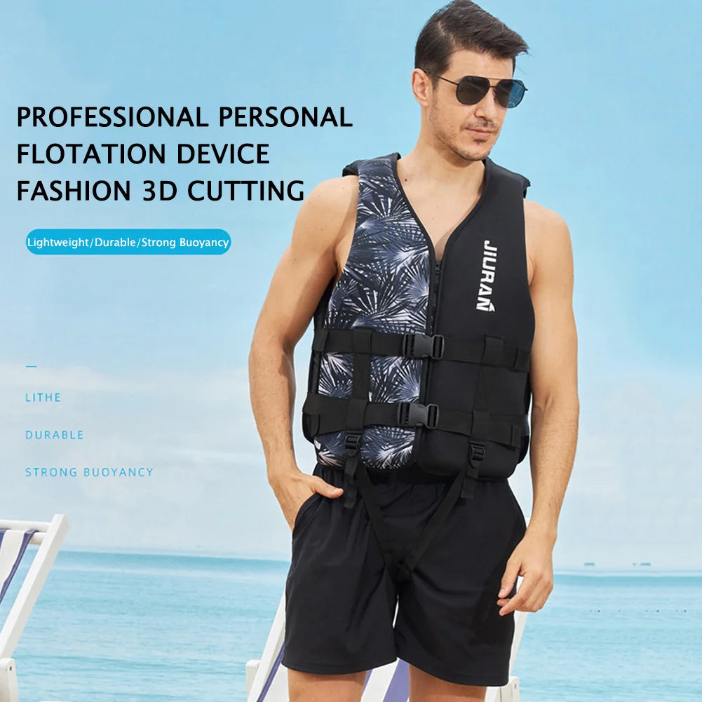 Adjustable Buoyancy Survival Suit Neoprene Warm Water Sports Life Jacket Wear-resistant Multipurpose for Swimming Sea Fishing
