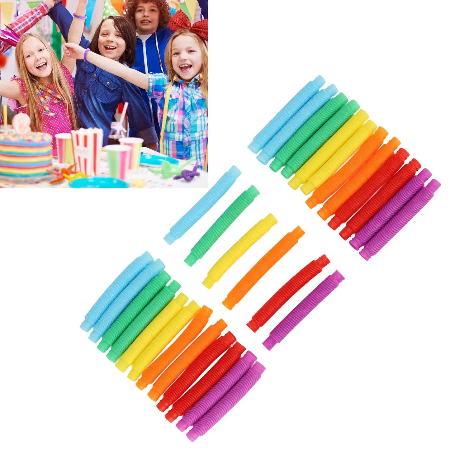 6 Color Tube Toys for exercise - Fun Fitness Equipment for Kids & Adults
