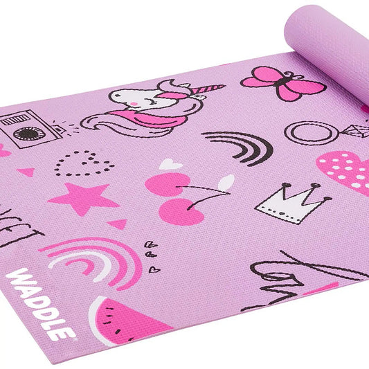 Yoga Mat, Yoga Mat for Kids, Exercise Mat for Toddlers, Kids Ages 3 Years and Up, Unicorn